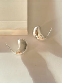 Drop Earrings 925 Sterling Silver Women's Fine Jewelry Dome Statement Earrings