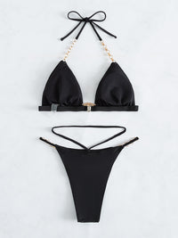 Chain Tied Two-Piece Bikini Set