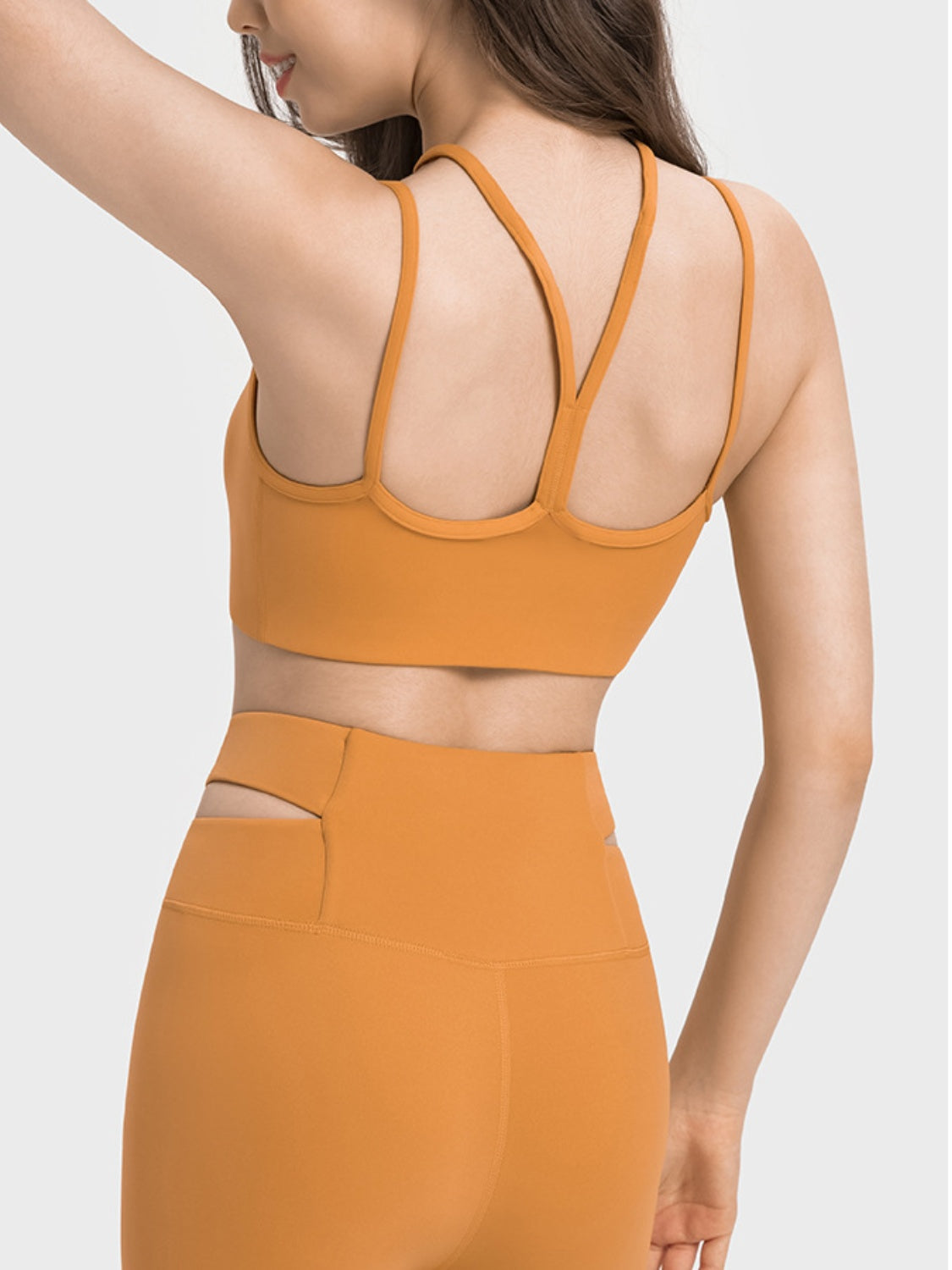 Yoga Top Women's Sports Bra Double-Strap Cropped Sports Spaghetti Strap Sleeveless Cami