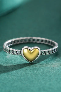 925 Sterling Silver Single Heart Ring