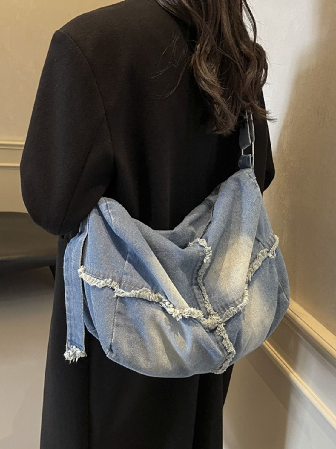 handbag, crossbody bag, jean bag, denim bag, distressed bag, bags for school, bags for work, alt bags, alt backpack, alternative fashion, alt fashion, y2k fashion, y2k accessories, 90s fashion, 80s fashion, 2000s fashion, 2000s accessories, alt accessories, cool bags, distressed denim, trending bags, pinterest bags, adjustable bags, distressed jean, gothic fashion, goth accessories, emo fashion, emo accessories, grunge outfits, grunge clothing, outfit ideas, outfit inspo, fitspo, tiktok accessories, kesley