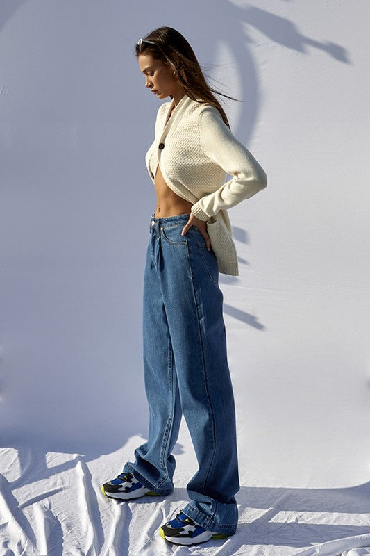 HIGH RISE WIDE LEG JEANS