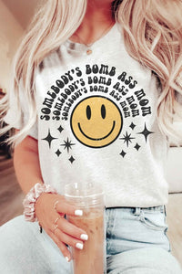 SOMEBODYS BOMB ASS MOM Graphic Tee Shirt  Mothers day gifts, gift for mom Women's Fashion