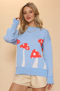 Designer Mushroom Sweater New womens' Fashion casual sweatshirt round neck KESLEY