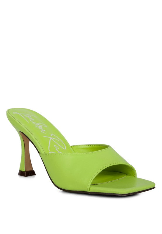 green sandals, green heels, green shoes