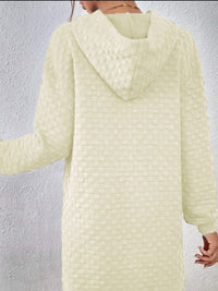 Drawstring Dropped Shoulder Oversized Hoodie Long Women's Sweater