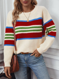 white sweater with stripes, fall sweaters , winter sweaters , trendy sweaters , trendy sweaters for fall and winter, kesley fashion, 2024 trends, cozy sweaters, white polyester sweaters, sweaters for the office , casual sweaters , cute falll fashion, womens sweater , comfortable sweaters for women, night out sweater , trendy winter fashion , tiktok trends , instagram trends , stripped sweater , sweaters for school, casual sweaters, winter essentials , staple winter pieces , sweaters made of polyester, 