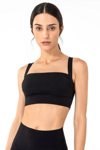 Backless Crop Top and Yoga Top Women's Open Back Pleated Detail Sports Bra KESLEY