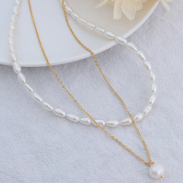 Double-Layered Freshwater Pearl Necklace