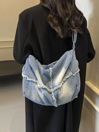 handbag, crossbody bag, jean bag, denim bag, distressed bag, bags for school, bags for work, alt bags, alt backpack, alternative fashion, alt fashion, y2k fashion, y2k accessories, 90s fashion, 80s fashion, 2000s fashion, 2000s accessories, alt accessories, cool bags, distressed denim, trending bags, pinterest bags, adjustable bags, distressed jean, gothic fashion, goth accessories, emo fashion, emo accessories, grunge outfits, grunge clothing, outfit ideas, outfit inspo, fitspo, tiktok accessories, kesley