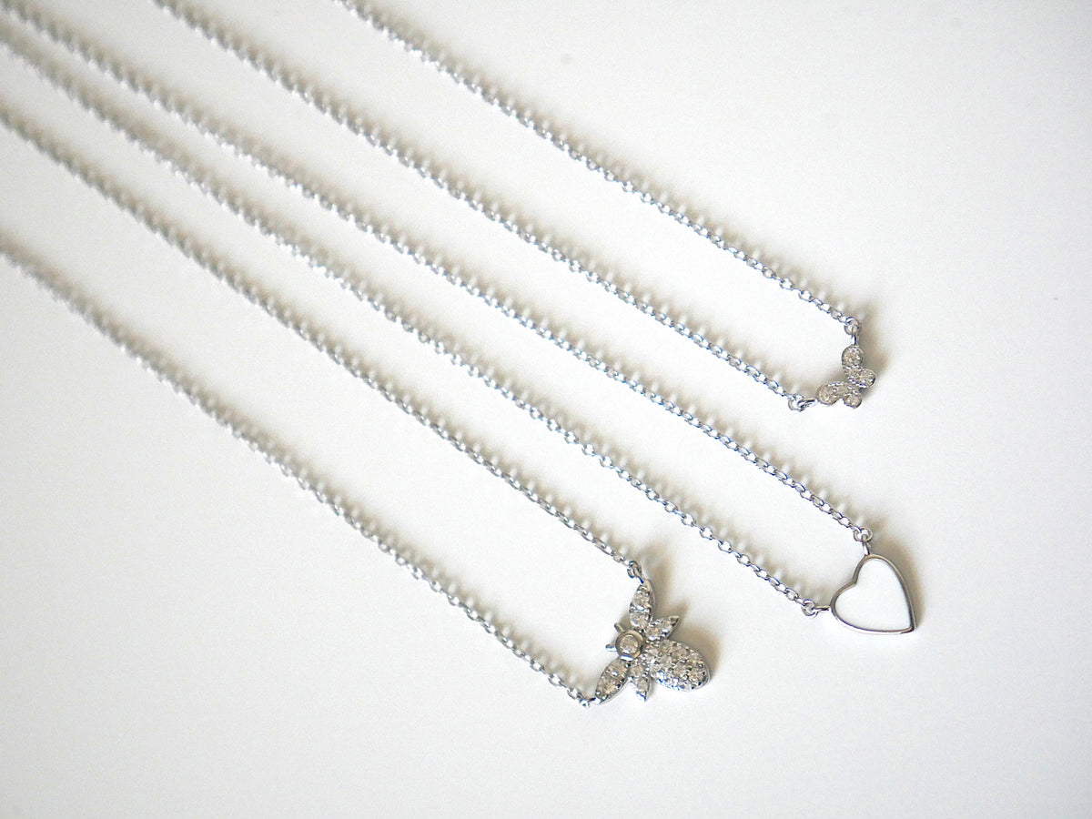 Dainty Statement Necklaces, .925 Sterling Silver Hypoallergenic Waterproof Everyday Casual Necklace