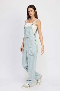 Baggy Cargo Overalls with Pockets New Women's Fashion 100% cotton jumpsuit KESLEY