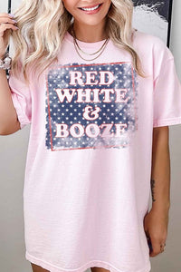 RED WHITE AND BOOZE USA GRAPHIC TEE