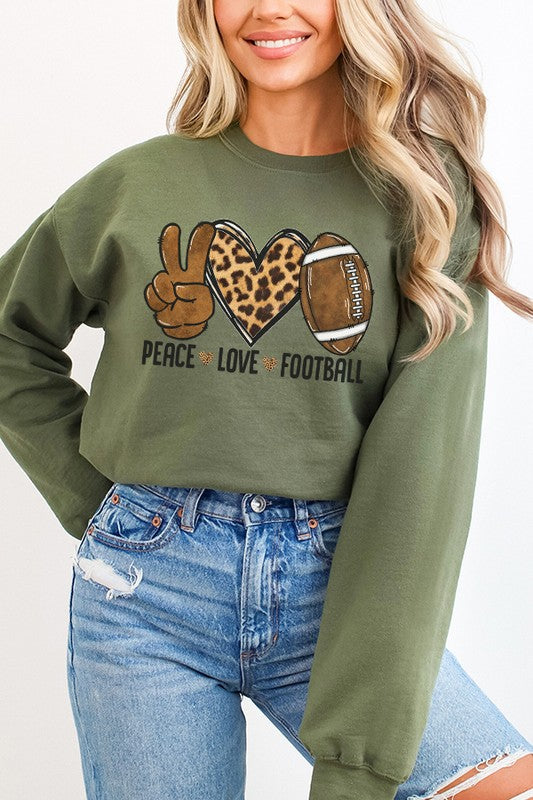 Gameday Fall Peace Love Football Sweatshirt