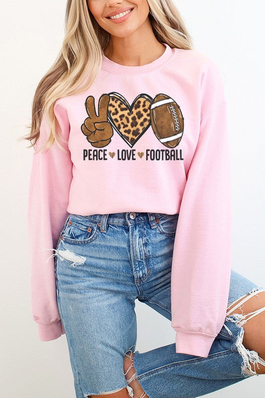 Gameday Fall Peace Love Football Sweatshirt