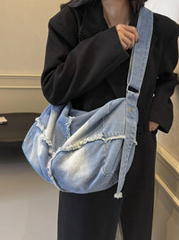 handbag, crossbody bag, jean bag, denim bag, distressed bag, bags for school, bags for work, alt bags, alt backpack, alternative fashion, alt fashion, y2k fashion, y2k accessories, 90s fashion, 80s fashion, 2000s fashion, 2000s accessories, alt accessories, cool bags, distressed denim, trending bags, pinterest bags, adjustable bags, distressed jean, gothic fashion, goth accessories, emo fashion, emo accessories, grunge outfits, grunge clothing, outfit ideas, outfit inspo, fitspo, tiktok accessories, kesley