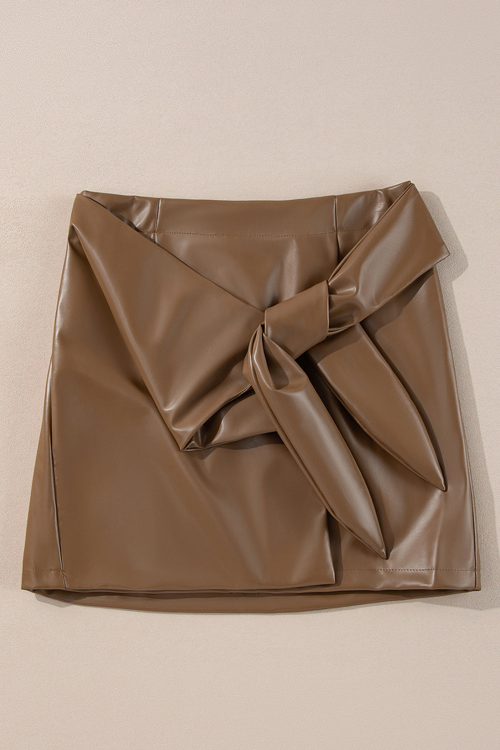 Bowknot Elastic Waist Mini Skirt