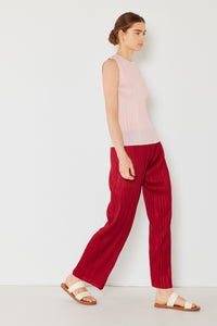 Marina West Swim Pleated Elastic-Waist Straight Pants