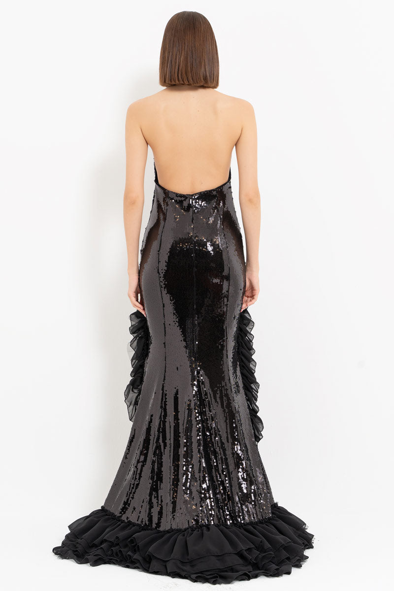 black dress, black dresses, party dresses, evening dress, backless dresses, gowns, birthday dress, dinner dresses, elegant black dresses, designer black dresses,  black sequin dress, sequin dresses, holiday dresses, vacation dresses, prom dress, dresses for galas, elegant dresses