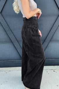 High Rise Wide Leg Jeans with Pockets