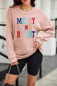 MERRY AND BRIGHT Graphic Sweatshirt