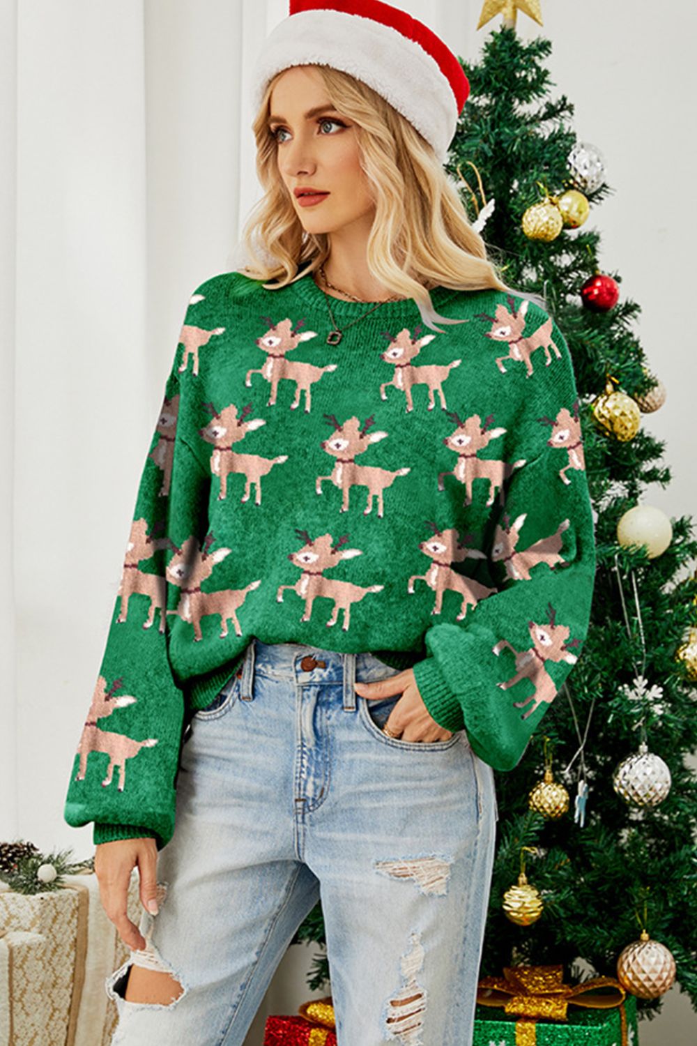 sweaters, christmas sweaters, ugly christmas sweaters, slouchy sweaters, holiday sweaters, cute sweaters, christmas gifts, gift ideas, ugly christmas sweater, fashionable christmas sweaters, reindeer, green christmas sweater, ugly christmas sweater party, reindeer christmas sweater, christmas morning outfit ideas, cozy christmas sweaters,