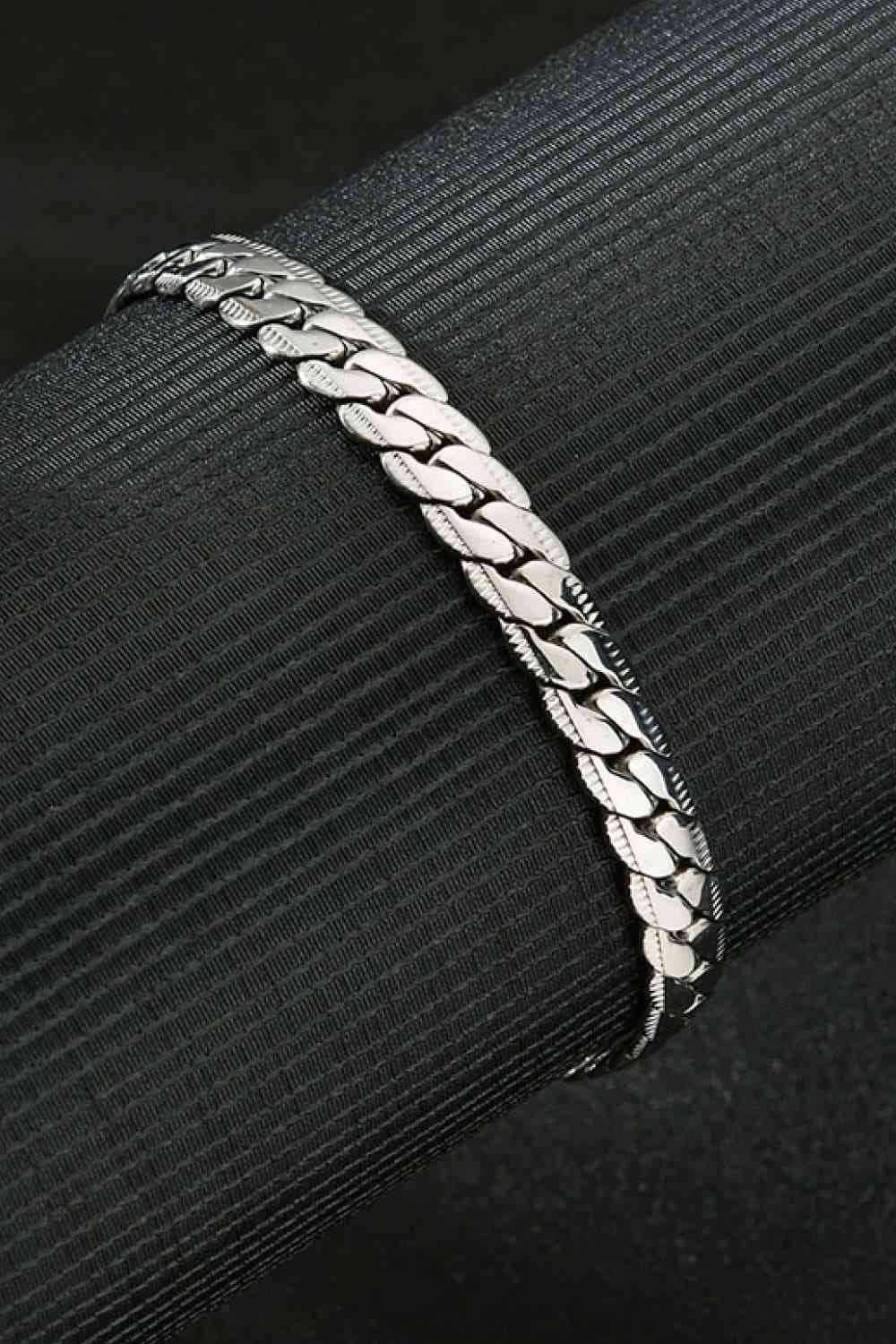 Stainless Steel Curb Chain Mens Bracelet