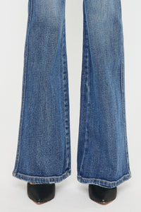 High Waist Flare Blue Jeans Cotton Luxury Premium Women's Jeans KESLEY