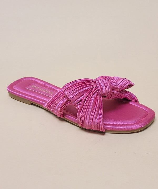 Pink Sandals with Bow Detail Open Toe Women's Shoes