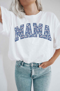 FLORAL MAMA Graphic Tee Shirt Mothers day gifts, gift for mom Women's Fashion