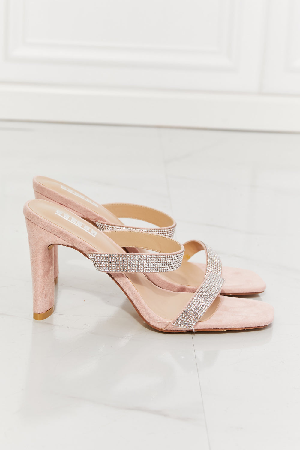 KESLEY Rhinestone Heel Sandal in Pink Women's Shoes