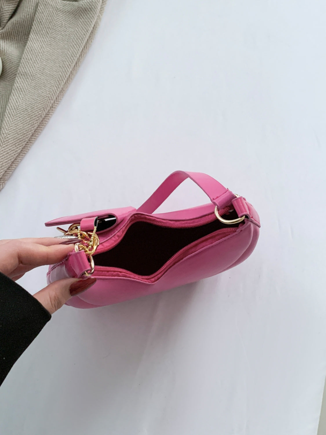 PU Leather Shoulder Bag with EarPods Bag