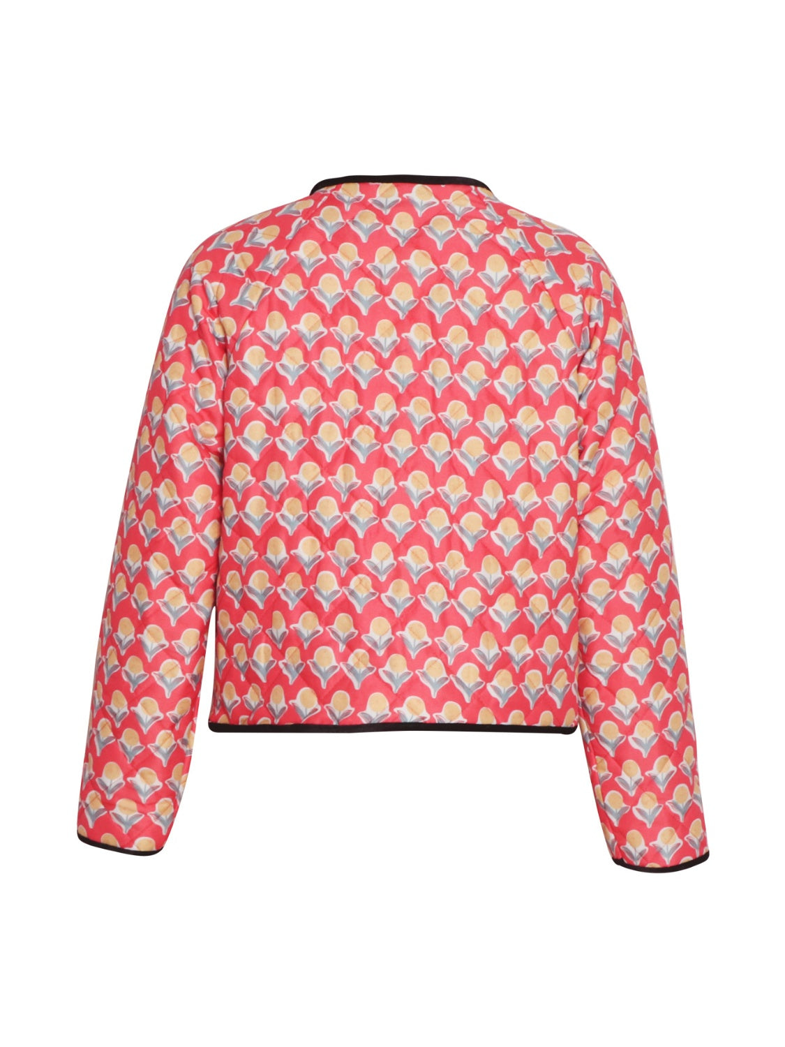 Tied Printed Long Sleeve Jacket