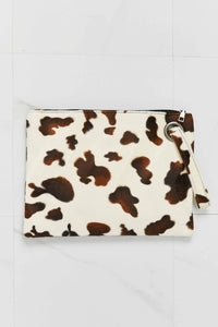 Cow Print Animal Print Wristlet Women's Small Handbag KESLEY