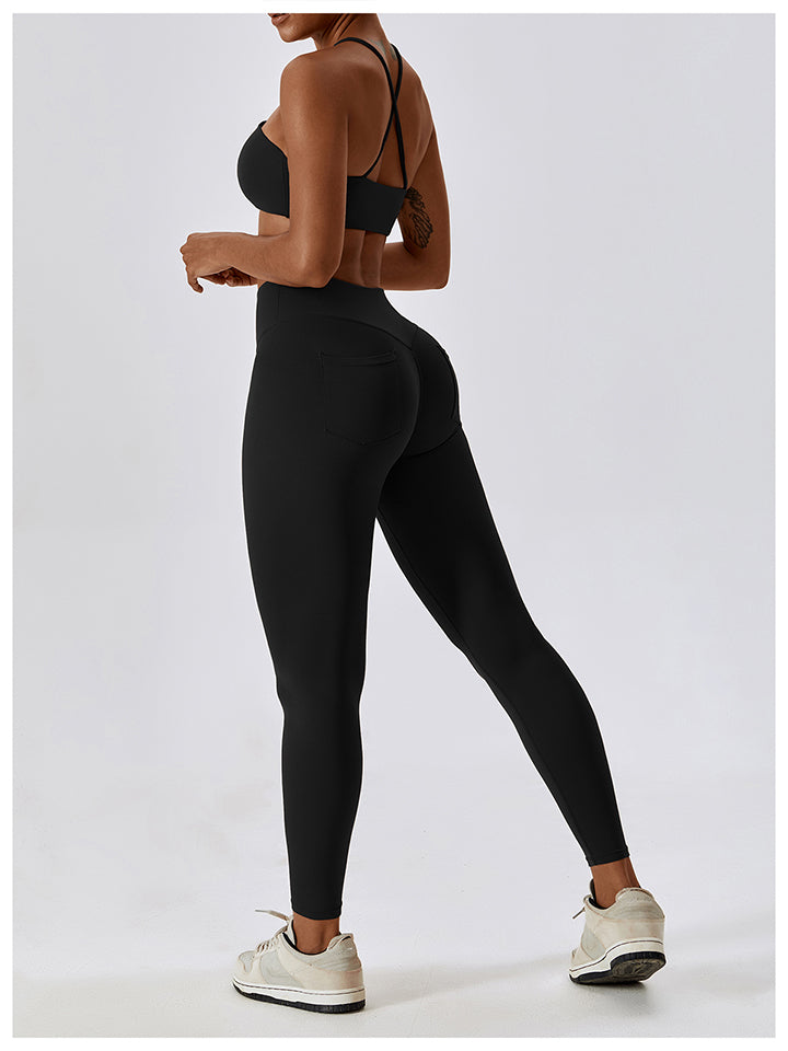 Yoga Top Women's Sports Crop Top Activewear Cropped Halter Neck Sports Bra Luxury designer