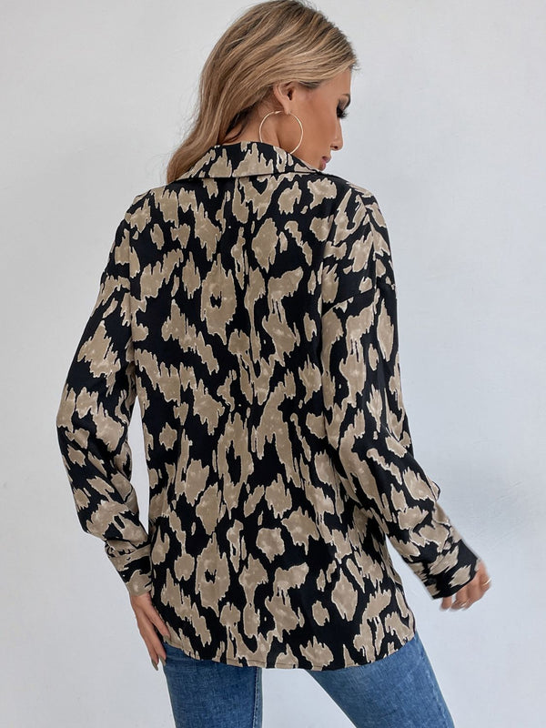 long sleeve, long sleeve shirt, long sleeve button up shirt, womens long sleeve, button up shirt, business casual, womens business casual, loose fit, collared shirt, leopard print, button up blouse, long sleeve blouse, leopard print top, y2k fashion, 90s fashion, 80s fashion, outfit inspo, outfit ideas, fitspo, aesthetic, aesthetic fashion, aesthetic outfits, holiday outfits, nightout outfits, casual wear, alt fashion, alternative fashion, kesley, kesley boutique, indie fashion, womens clothing