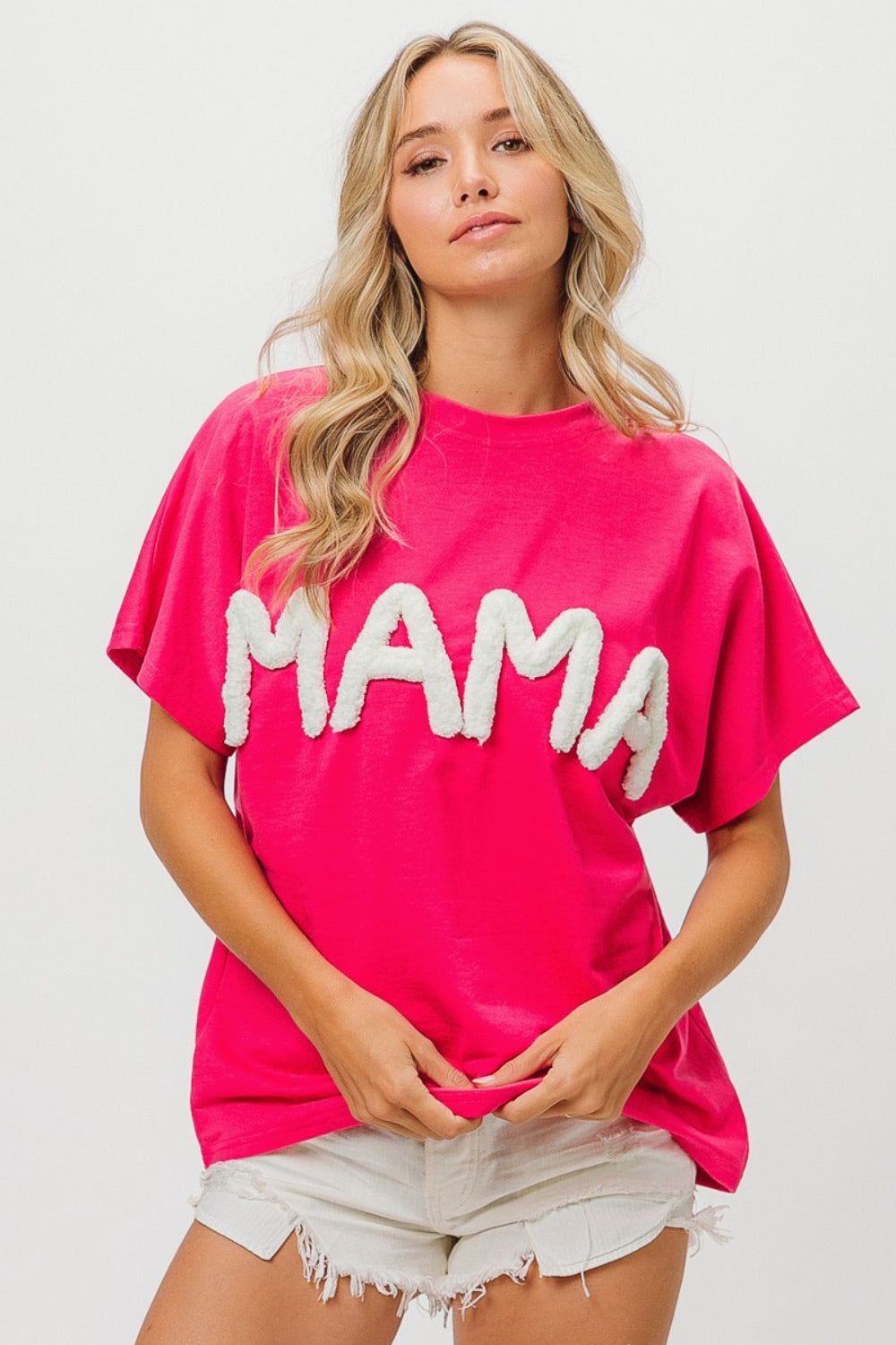 KESLEY Mama Shirt Round Neck Short Sleeve T-Shirt