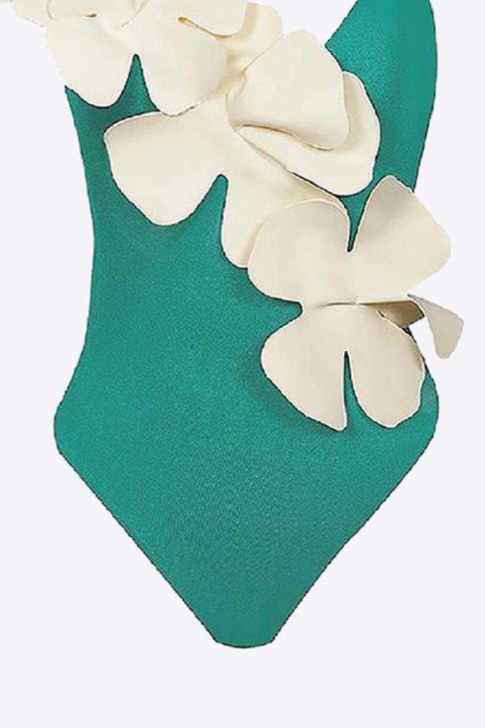 Flower Contrast One-Piece Swimsuit