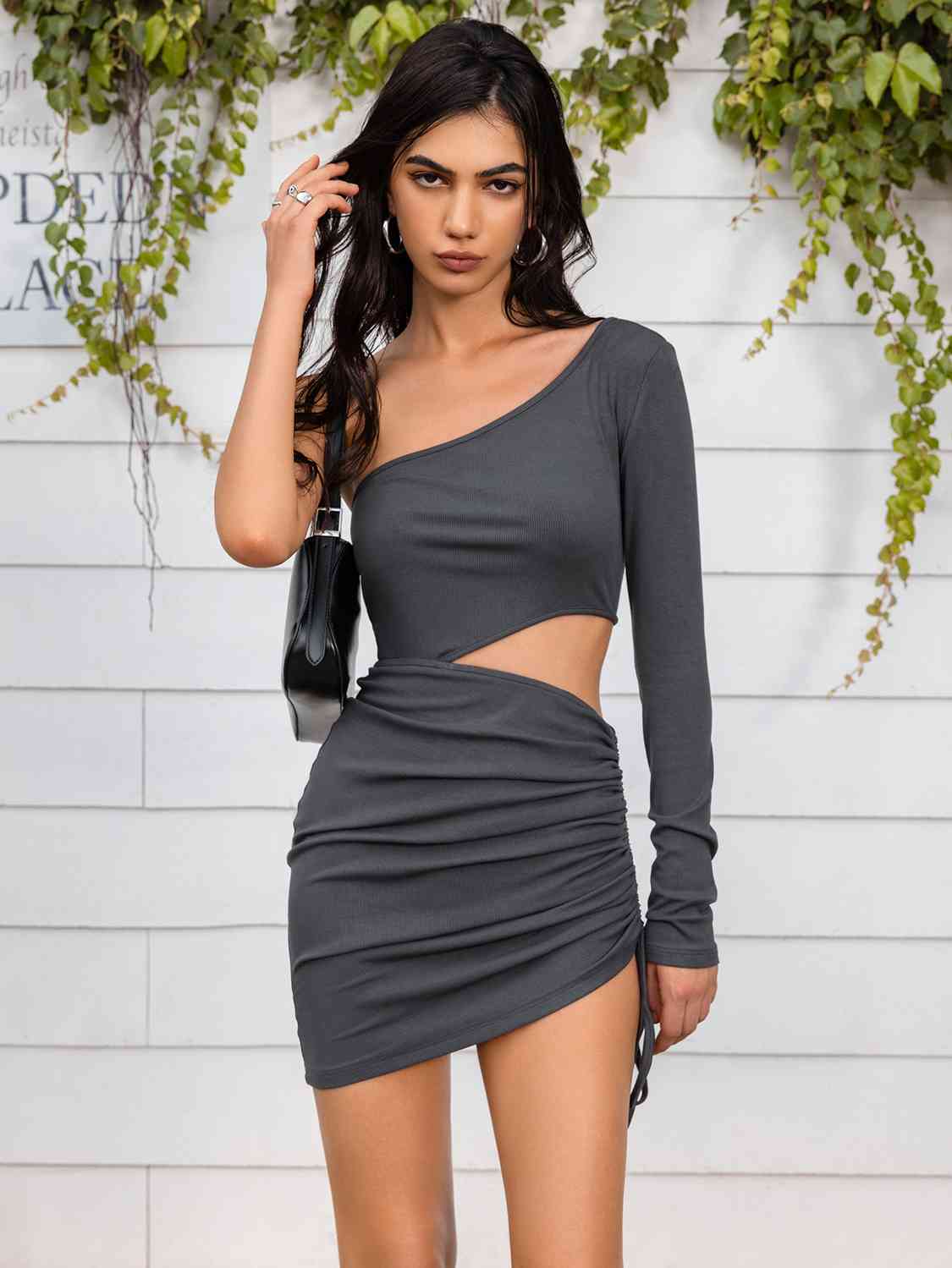 dress, dresses, sexy dresses, womens clothing, sexy dress for the fall, sey dress for brunch, womens clothing, sexy clothes, long sleeve dress, one shoulder cutout sexy dresses, short dresses, casual sexy dresses, nice clothes, womens sexy short dresses