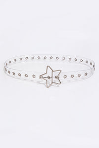 Adjustable PVC Star Shape Buckle Belt