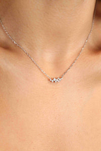 Dainty Necklace 925 Sterling Silver Moissanite Pendant Chain Women's Fine Jewelry KESLEY