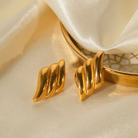 Gold Stud Earrings Minimalist 18K Gold-Plated Fashion Luxury Statement Earrings