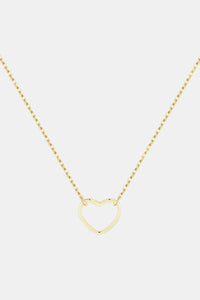 925 Sterling Silver Heart Shape Pendant Necklace