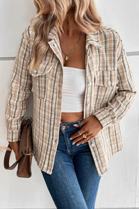 Pocketed Button Up Collared Neck Jacket