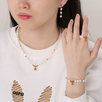 Pearl Necklace Titanium Steel Real Freshwater Jewelry Waterproof Trending Fashion KESLEY