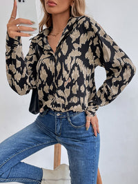 long sleeve, long sleeve shirt, long sleeve button up shirt, womens long sleeve, button up shirt, business casual, womens business casual, loose fit, collared shirt, leopard print, button up blouse, long sleeve blouse, leopard print top, y2k fashion, 90s fashion, 80s fashion, outfit inspo, outfit ideas, fitspo, aesthetic, aesthetic fashion, aesthetic outfits, holiday outfits, nightout outfits, casual wear, alt fashion, alternative fashion, kesley, kesley boutique, indie fashion, womens clothing