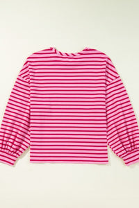 pink stripped sweatshirt, pink sweatshirt, pink long sleeve , stripe pattern , stripped sweatshirt, cute sweatshirt, womens sweatshirts, comfortable , womens lounge wear , casual sweatshirts , 2024 trends , kesley fashion, trendy sweatshirts , womens casual sweatshirts , tiktok trends, stripe trend , pink and red stripes , cute and comfy, winter and fall trends , cute gift ideas , everyday sweatshirts , womens basics, school sweatshirts,  womens basics, fashionable sweatshirts, everyday basics , girly