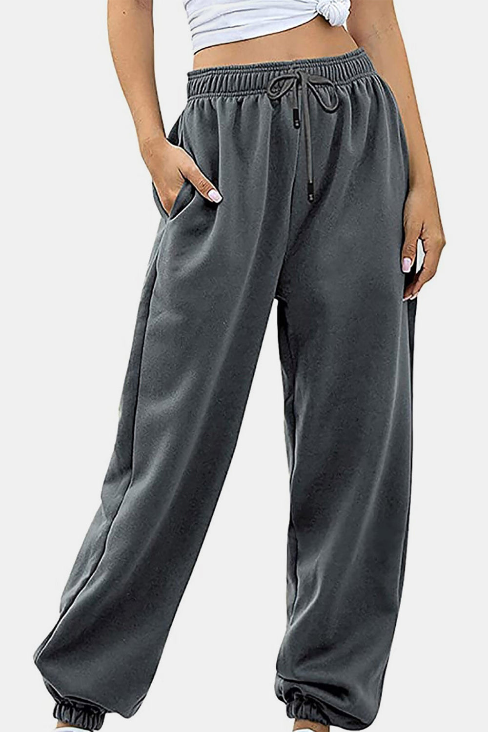 Elastic Waist Joggers with Pockets New Women's Fashion Sweatpants