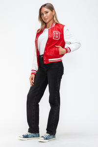 jacket, sweater, jackets, aesthetic jacket, zip up jacket, zip up sweater, jacket with pockets, womens clothes with pockets, comfortable clothes, womens clothing, comfy clothes, red jacket, red varsity , evening wear, casual wear, kesley boutique, kesley, rey, loose fit, loose sweater, loose womens clothing, y2k fashion, 2000s fashion, outfit inspo, outfit ideas, jackets for school, jackets for work, varsity jacket , cropped jackets, jackets for the all