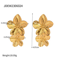KESLEY Tarnish Free Vintage Gold Color Stainless Steel Drop Earrings Waterproof